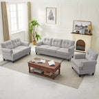 Hyleory 67.32 Causeuse capitonnée en chenille pour salon ou chambre