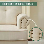 Hyleory 67.32 Causeuse capitonnée en chenille pour salon ou chambre
