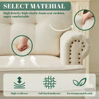 Hyleory 67.32 Causeuse capitonnée en chenille pour salon ou chambre