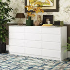 Commode Famapy moderne à 12 tiroirs, élégante.