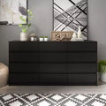 Commode Famapy moderne à 12 tiroirs, élégante.