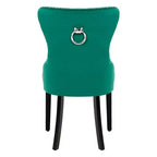 Chaises de salle à manger capitonnées en velours WestinTrends (lot de 4), vert foncé