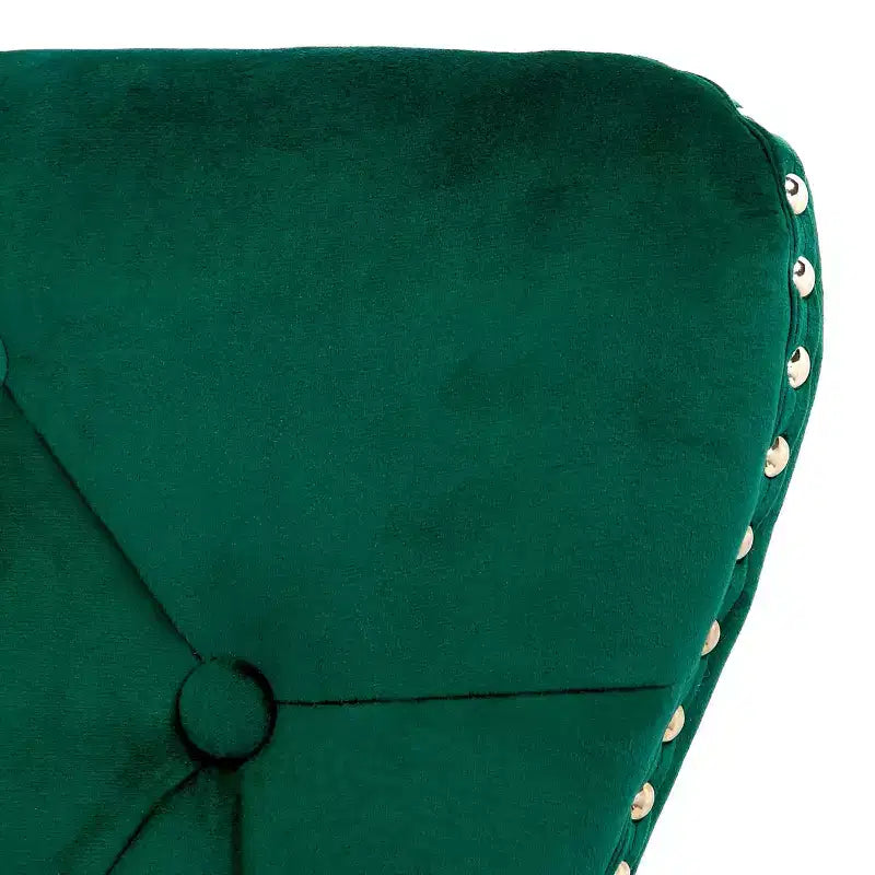 Chaises de salle à manger capitonnées en velours WestinTrends (lot de 4), vert foncé