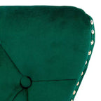 Chaises de salle à manger capitonnées en velours WestinTrends (lot de 4), vert foncé