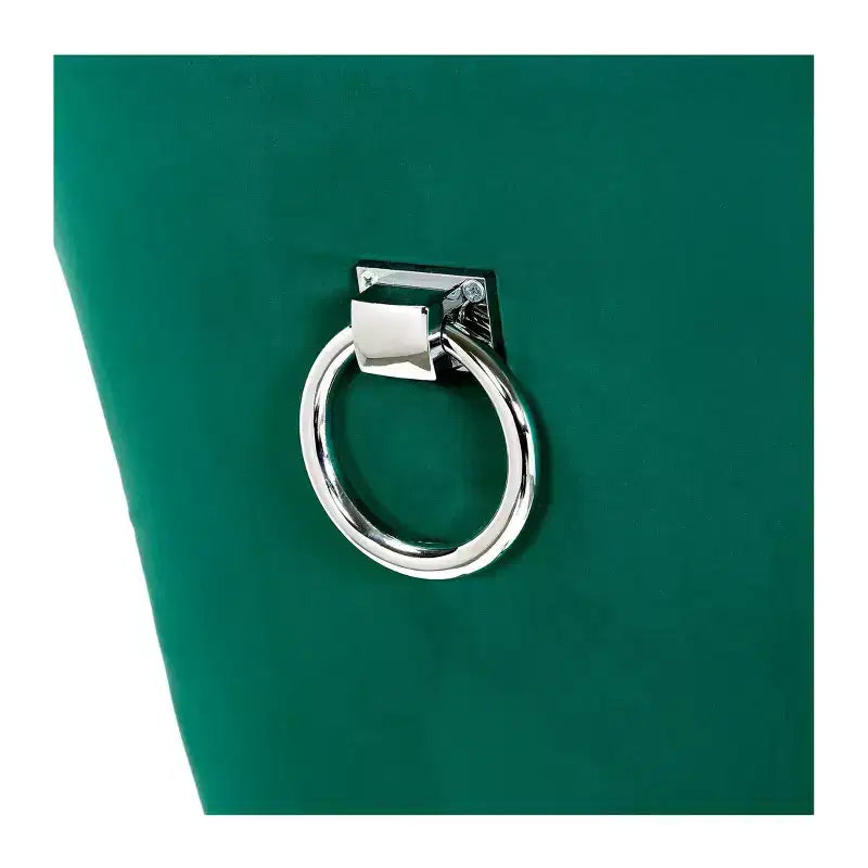 Chaises de salle à manger capitonnées en velours WestinTrends (lot de 4), vert foncé