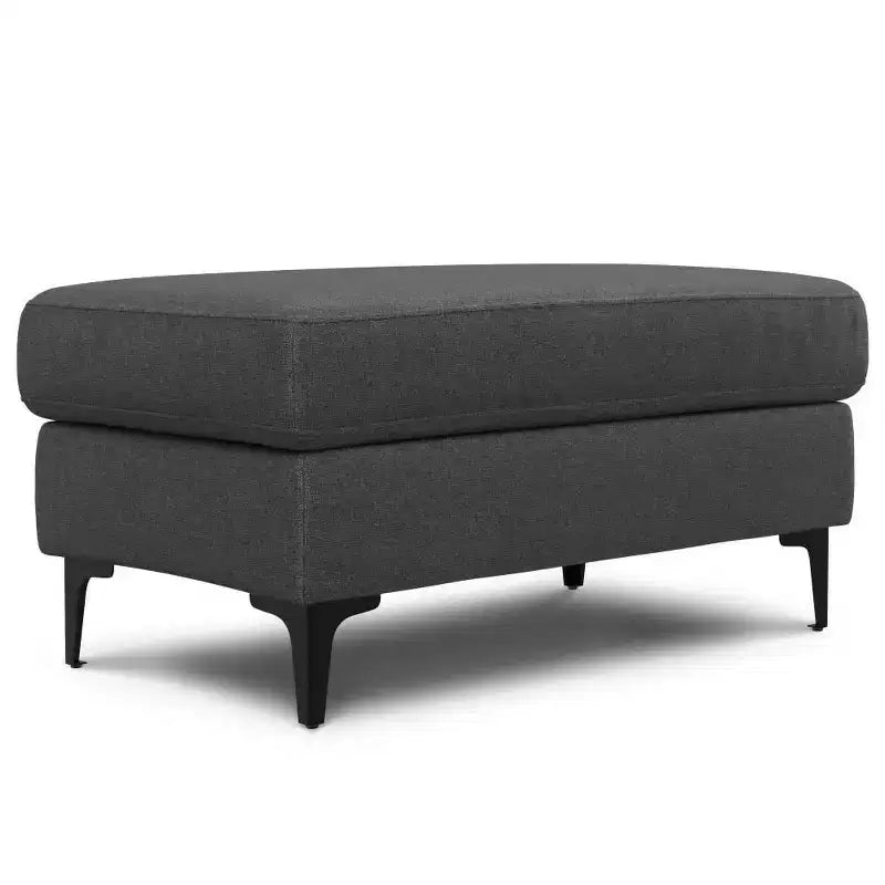 Ottoman WyndenHall Lana de style Mid-Century en tissu haute performance