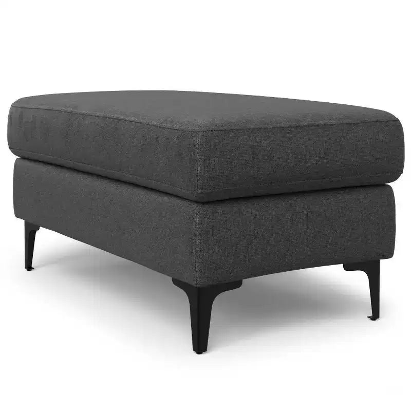 Ottoman WyndenHall Lana de style Mid-Century en tissu haute performance