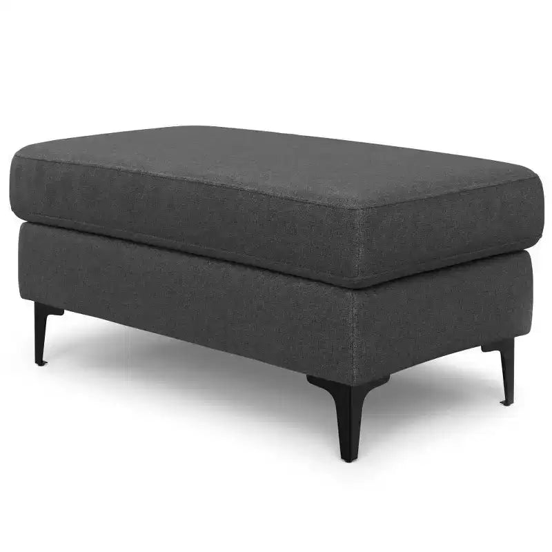 Ottoman WyndenHall Lana de style Mid-Century en tissu haute performance