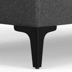 Ottoman WyndenHall Lana de style Mid-Century en tissu haute performance