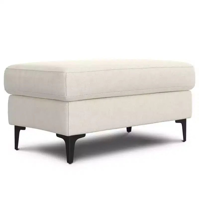 Ottoman WyndenHall Lana de style Mid-Century en tissu haute performance