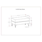 Ottoman WyndenHall Lana de style Mid-Century en tissu haute performance