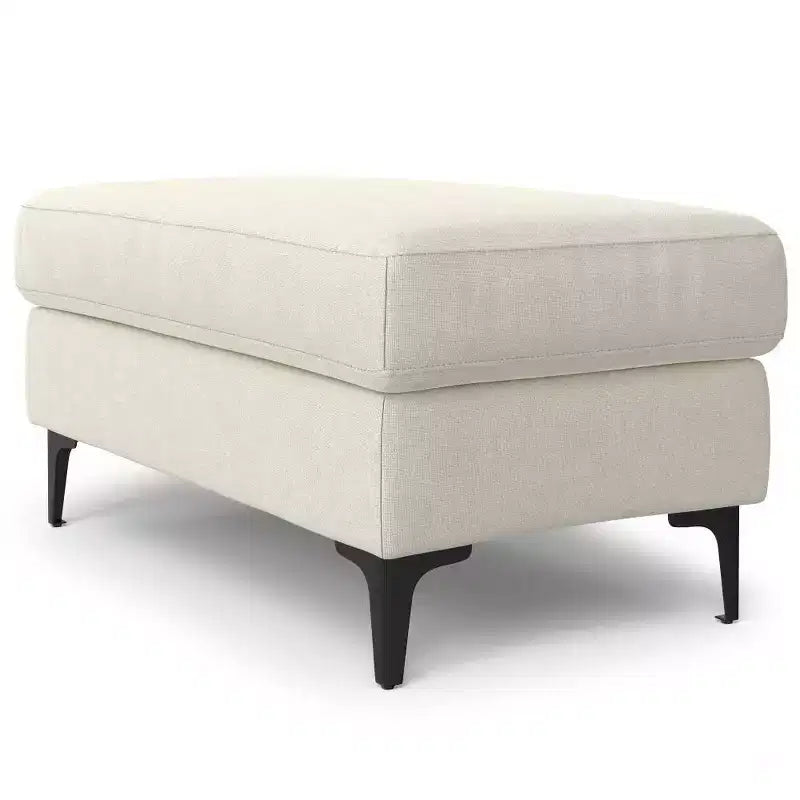 Ottoman WyndenHall Lana de style Mid-Century en tissu haute performance
