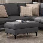 Ottoman WyndenHall Lana de style Mid-Century en tissu haute performance