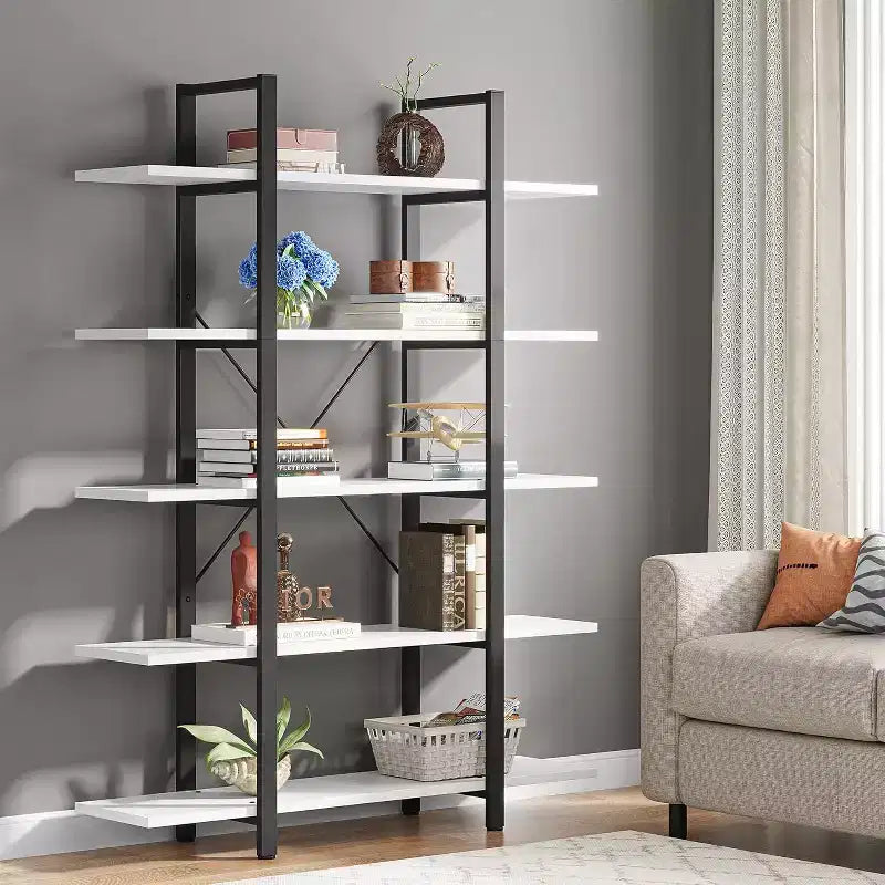 Étagère à livres autoportante à 5 niveaux Lantine