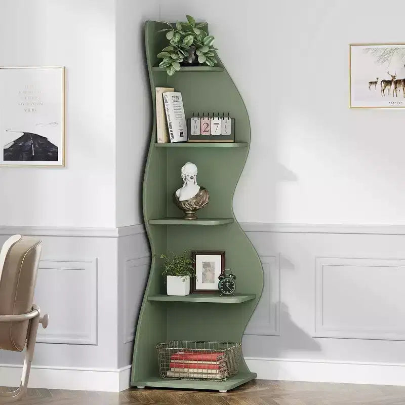 Étagères d'angle Lantine à 5 niveaux inspirées des herbes marines