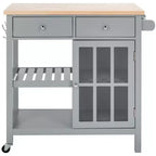 Locklyn 1 Door 2 Drawer 2 Shelf Cart - KCH8703 - Safavieh