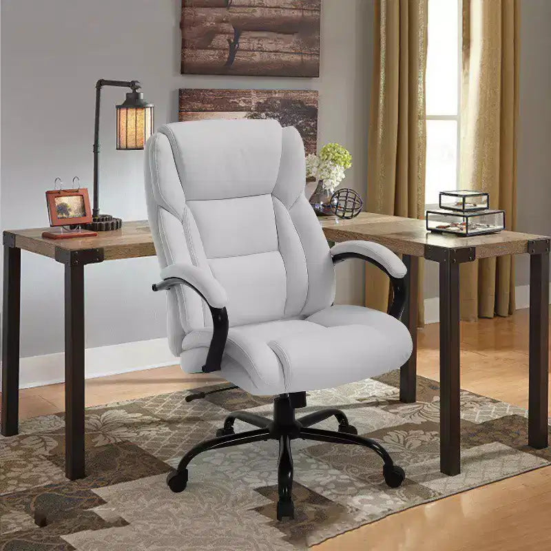 Chaise de bureau de massage FDW avec support lombaire, accoudoirs réglables, fonction pivotante, en cuir PU, capacité de charge 227 kg