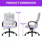 Chaise de bureau de massage FDW avec support lombaire, accoudoirs réglables, fonction pivotante, en cuir PU, capacité de charge 227 kg