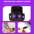 Chaise de bureau de massage FDW avec support lombaire, accoudoirs réglables, fonction pivotante, en cuir PU, capacité de charge 227 kg