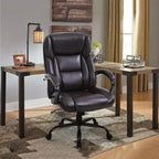 Chaise de bureau de massage FDW avec support lombaire, accoudoirs réglables, fonction pivotante, en cuir PU, capacité de charge 227 kg