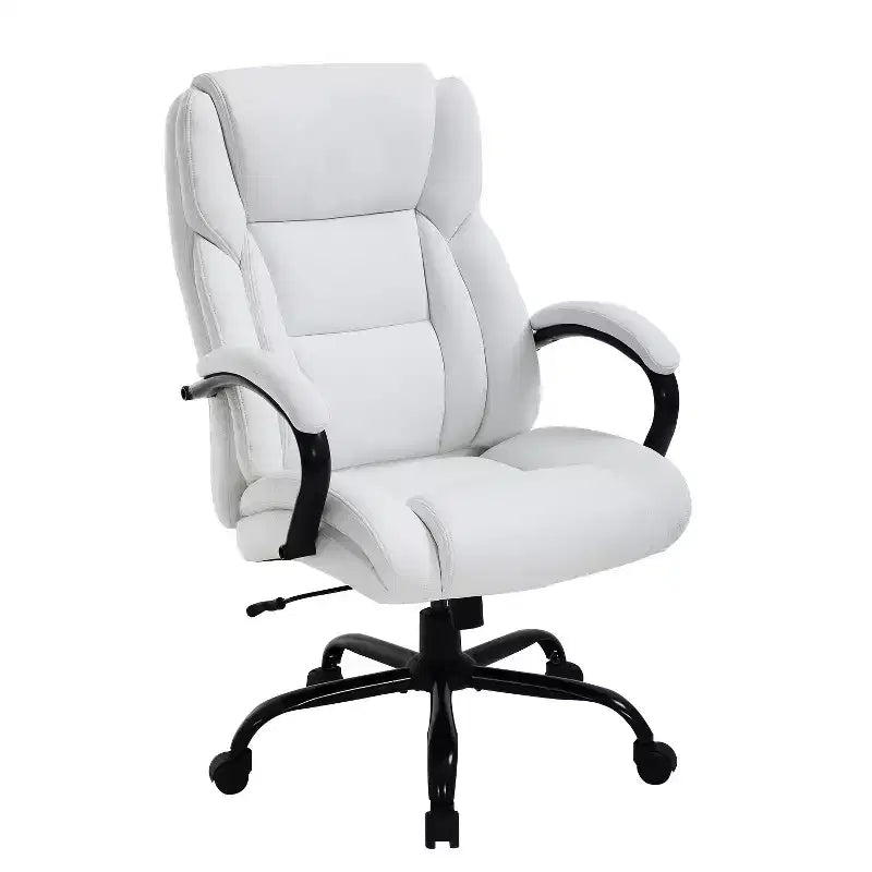 Chaise de bureau de massage FDW avec support lombaire, accoudoirs réglables, fonction pivotante, en cuir PU, capacité de charge 227 kg