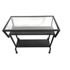 Kings Brand Furniture | Table d'appoint avec étagères de rangement, noire