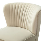 Fauteuil d'appoint sans accoudoirs Monica pour salon, confortable avec dossier capitonné et pieds en métal par HULALA HOME