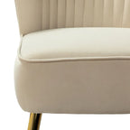 Fauteuil d'appoint sans accoudoirs Monica pour salon, confortable avec dossier capitonné et pieds en métal par HULALA HOME