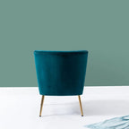 Fauteuil d'appoint sans accoudoirs Monica pour salon, confortable avec dossier capitonné et pieds en métal par HULALA HOME
