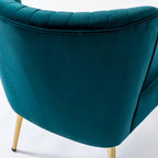 Fauteuil d'appoint sans accoudoirs Monica pour salon, confortable avec dossier capitonné et pieds en métal par HULALA HOME