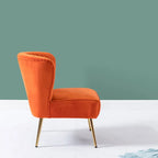 Fauteuil d'appoint sans accoudoirs Monica pour salon, confortable avec dossier capitonné et pieds en métal par HULALA HOME