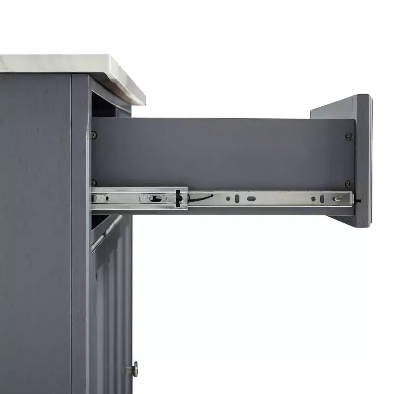 Desserte de cuisine Avery – Crosley : Bois franc, fini nickel brossé