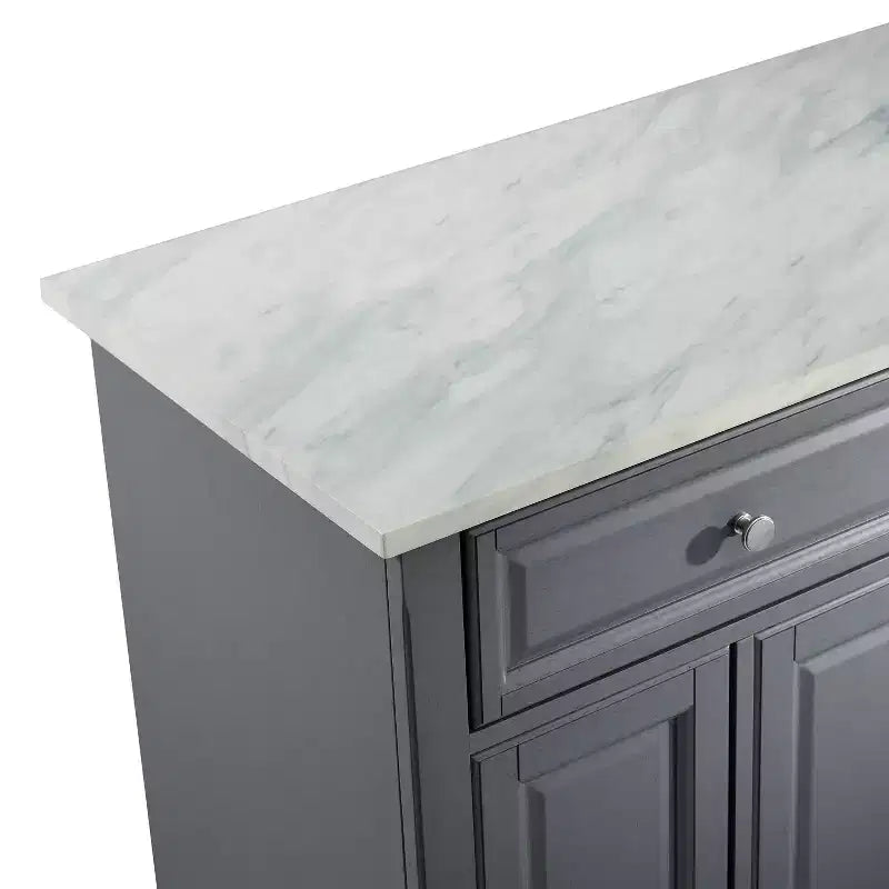 Desserte de cuisine Avery – Crosley : Bois franc, fini nickel brossé