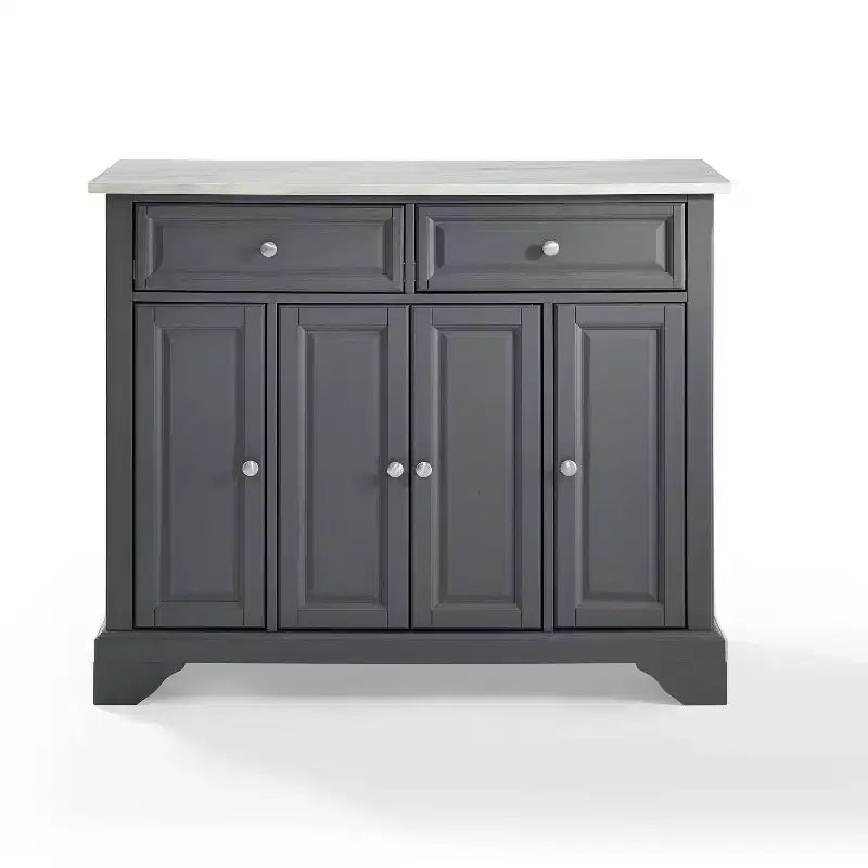 Desserte de cuisine Avery – Crosley : Bois franc, fini nickel brossé