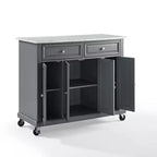 Desserte de cuisine Avery – Crosley : Bois franc, fini nickel brossé