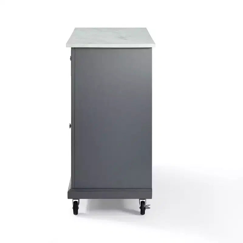 Desserte de cuisine Avery – Crosley : Bois franc, fini nickel brossé