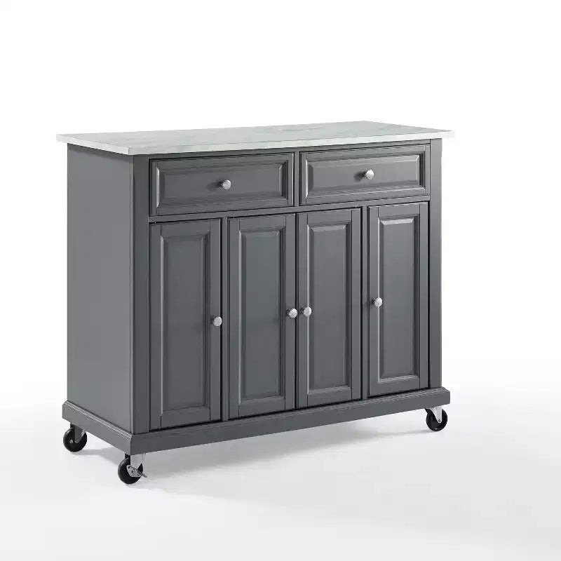 Desserte de cuisine Avery – Crosley : Bois franc, fini nickel brossé