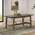 Table de salle à manger WAMPAT rustique moderne pour 6 personnes