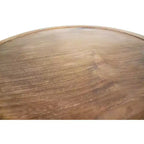 Table d'appoint en teck naturel nordique en forme de C - Beige