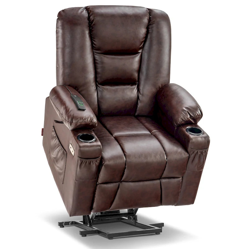 Fauteuil inclinable compact électrique, massant et chauffant (spécialement conçu pour les personnes âgées de petite taille)