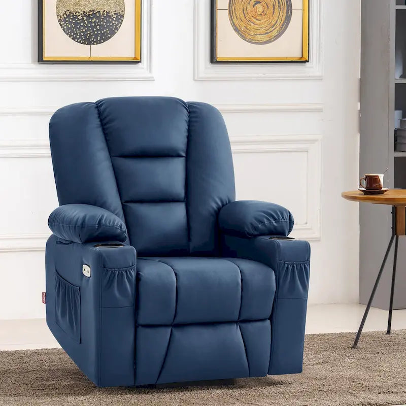 Fauteuil inclinable compact électrique, massant et chauffant (spécialement conçu pour les personnes âgées de petite taille)