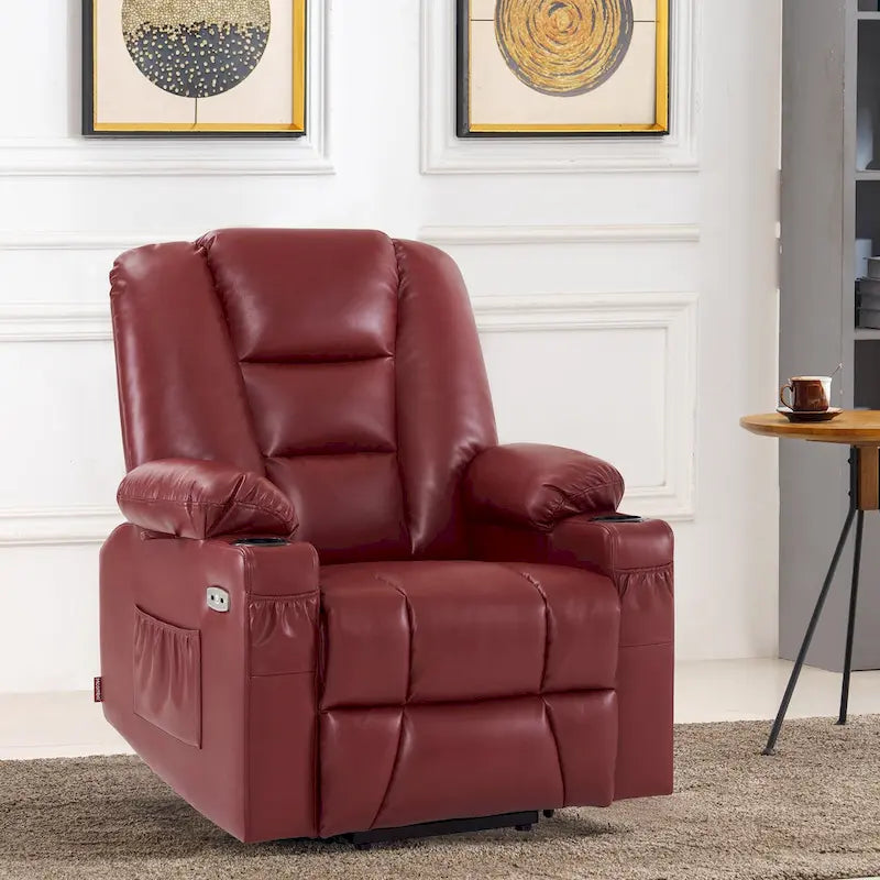 Fauteuil inclinable compact électrique, massant et chauffant (spécialement conçu pour les personnes âgées de petite taille)