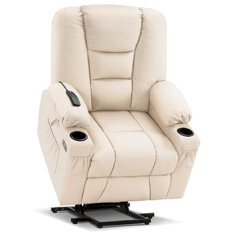 Fauteuil inclinable compact électrique, massant et chauffant (spécialement conçu pour les personnes âgées de petite taille)