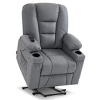 Fauteuil inclinable compact électrique, massant et chauffant (spécialement conçu pour les personnes âgées de petite taille)