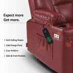 Fauteuil inclinable compact électrique, massant et chauffant (spécialement conçu pour les personnes âgées de petite taille)