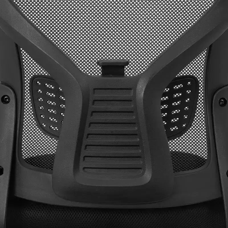 Chaise de bureau VECELO avec dossier mi-haut en maille, hauteur et soutien lombaire réglables, chaise d'ordinateur ergonomique pour la maison/le bureau/le travail, Noir
