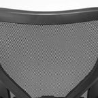 Chaise de bureau VECELO avec dossier mi-haut en maille, hauteur et soutien lombaire réglables, chaise d'ordinateur ergonomique pour la maison/le bureau/le travail, Noir