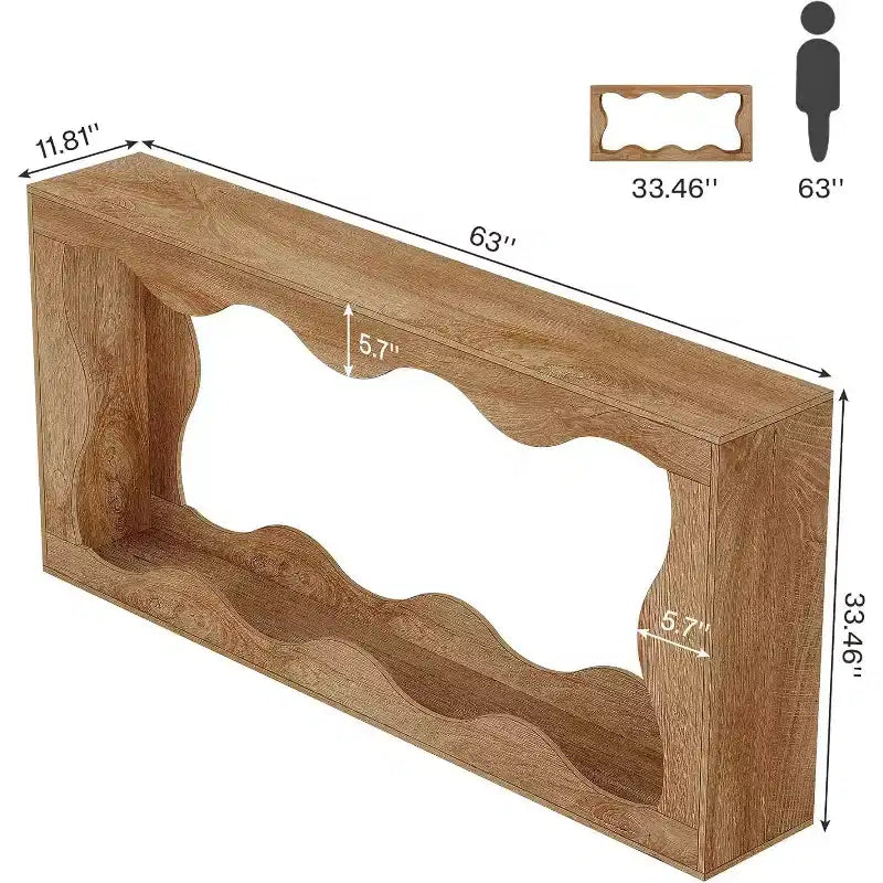 Console rustique Lantine de 63 pouces avec rangement