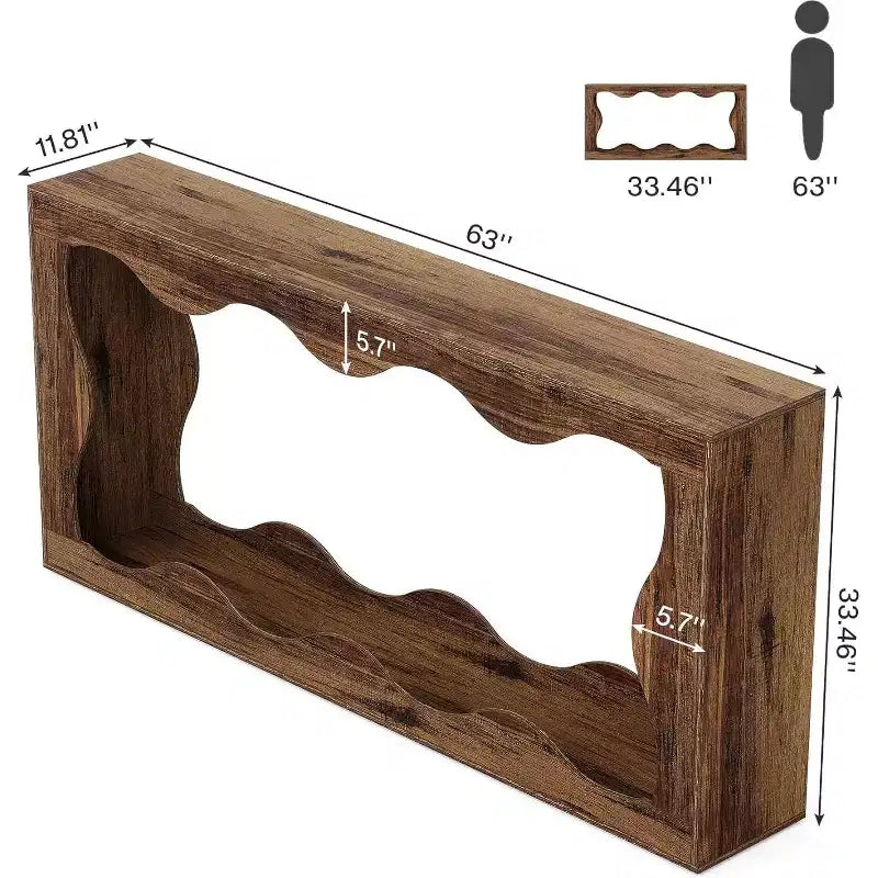 Console rustique Lantine de 63 pouces avec rangement