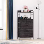 Commode de chambre à 5 tiroirs, Petites commodes et chiffonnniers, Meuble de rangement vertical avec tiroirs en tissu